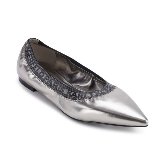 Karl Lagerfeld Paris Women's Vinette Pointed Toe Ballet Flats - Picture 1 of 5